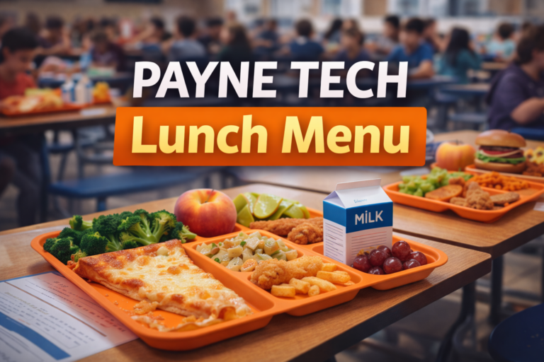 payne tech lunch menu​